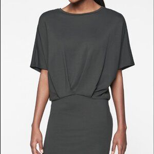Athleta Pronto Pleated Dress Gorpcore Athleisure Lightweight Stretch Sz Medium